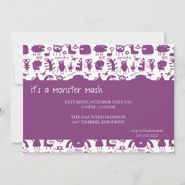 monster mash {halloween party invitation} invitation (Front)