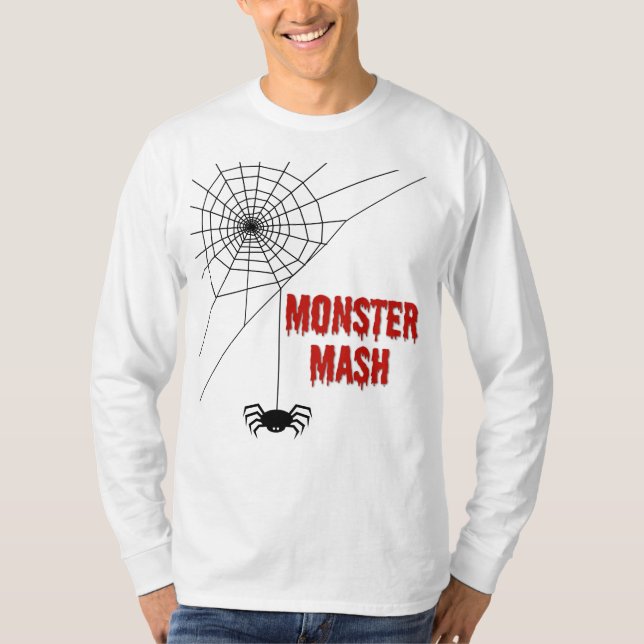 Monster Mash Halloween Spiderweb T-Shirt (Front)