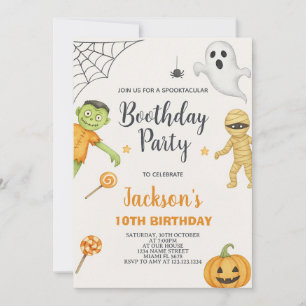 Monster Mash Kids Halloween Invitation anniversair