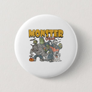Monster Mash Vintage Ghost Halloween Funny 2 Inch Round Button