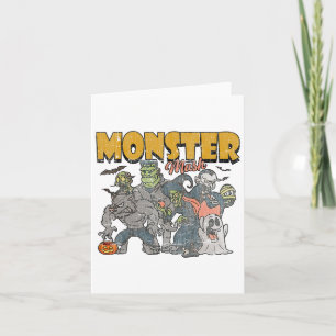 Monster Mash Vintage Ghost Halloween Funny  Card