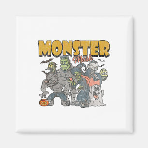 Monster Mash Vintage Ghost Halloween Funny Magnet