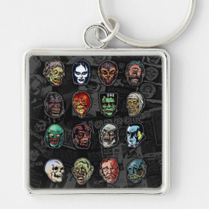 Monster Masks Colour Keychain
