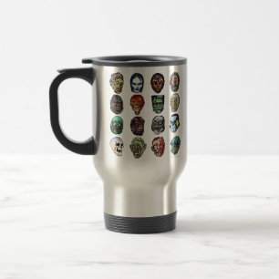 Monster Masks Colour Travel Mug