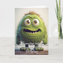 Monster Mayhem...Chortle Chomp Birthday card
