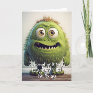 Monster Mayhem...Chortle Chomp Birthday card