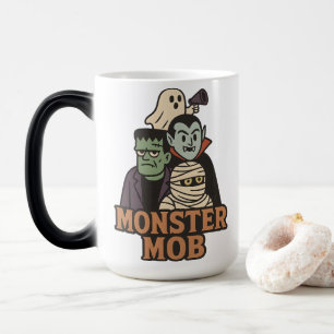 Monster Mob Frankenstein Vampire Mummy Ghost Group Magic Mug