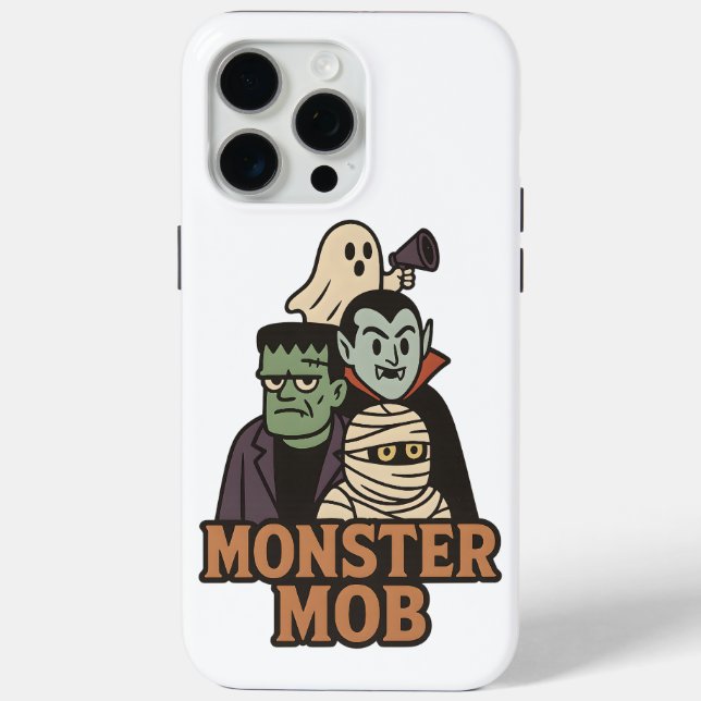 Monster Mob Funny Ghost Vampire Frankenstein Mummy Case-Mate iPhone Case (Back)