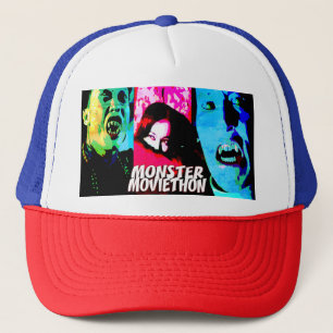 Monster Moviethon Vampire Triptych Reversed Trucker Hat