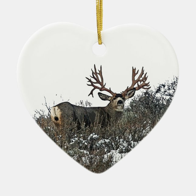 Monster mule deer 2 ceramic ornament (Front)