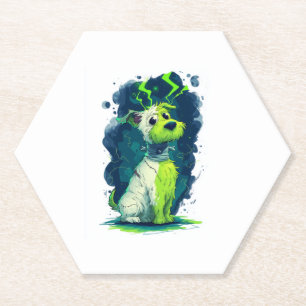 Monster Mutt � Cute Halloween Dog Paper Coaster