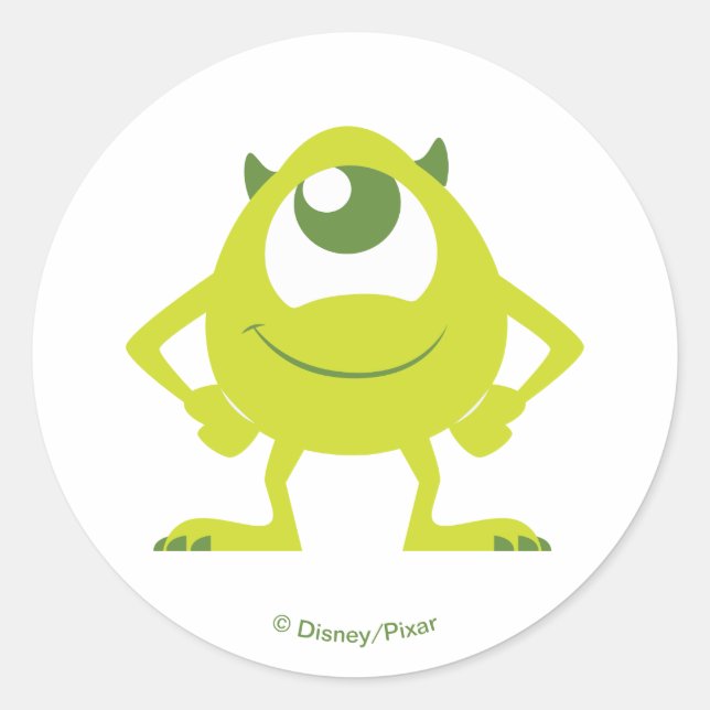 Monster on the Loose Classic Round Sticker (Front)