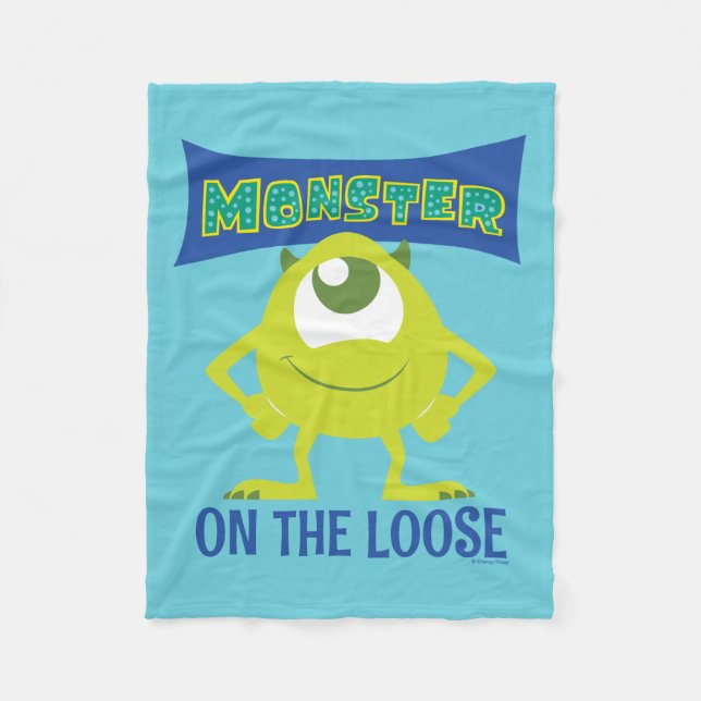 Monster on the Loose Fleece Blanket (Front)