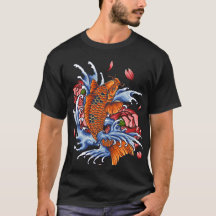 Monster Orange Dragon Fish on  T-Shirt