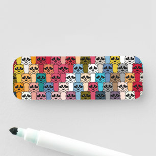 Monster Panda Name Tag