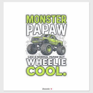Monster Papaw Wheelie Cool Funny Monster Truck Des