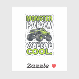 Monster Papaw Wheelie Cool Funny Monster Truck Des