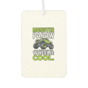 Monster Papaw Wheelie Cool Funny Monster Truck Des Air Freshener