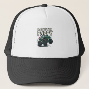 Monster Pappy Monster Truck Vintage Vector Design_ Trucker Hat