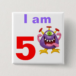 Monster Party 2 Inch Square Button
