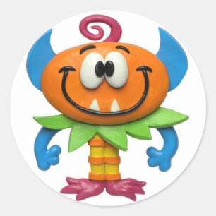 Monster Party Classic Round Sticker