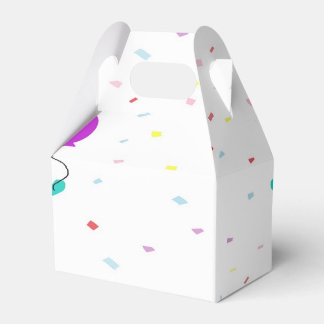 Monster party on white favor box (Front Side)