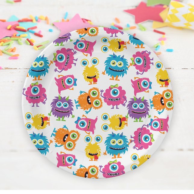 Monster Party Paper Plate (Monster Party Paper Plate)