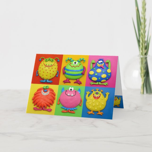 Monster Party Thank You Card (Front)