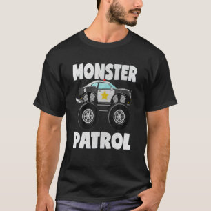 Monster Patrol Vintage Police Cop Car Monster Truc T-Shirt