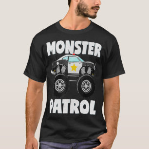 Monster Patrol Vintage Police Cop Monster Trucks  T-Shirt