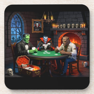 Monster Poker Halloween Coaster