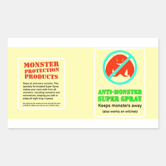 Monster Protection - Anti-Monster Super Spray Sticker (Front)