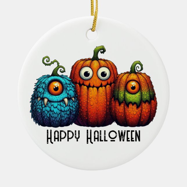 Monster Pumpkins Customize Ornament (Front)