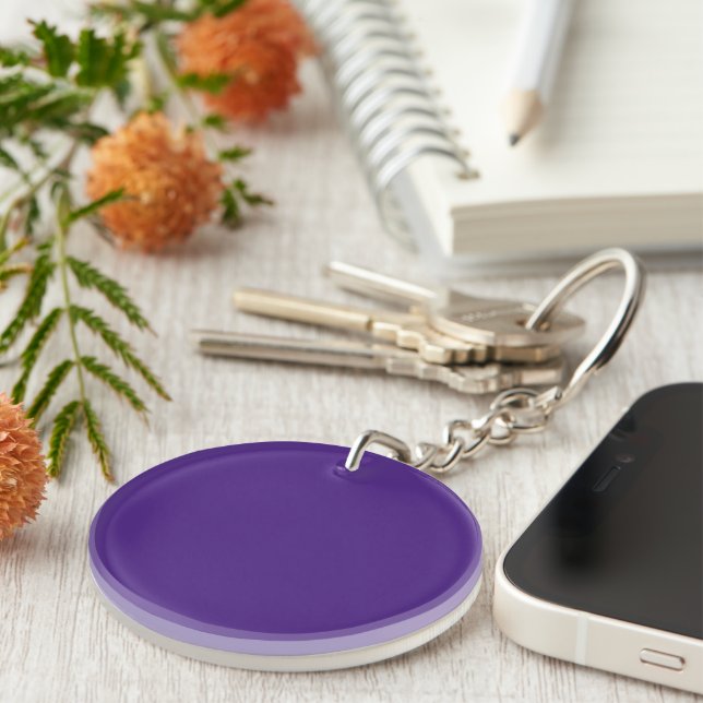 Monster Purple Circle Acrylic Keychain (Front Right)