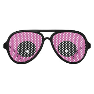 Monster Purple Eyes Party Aviator Sunglasses
