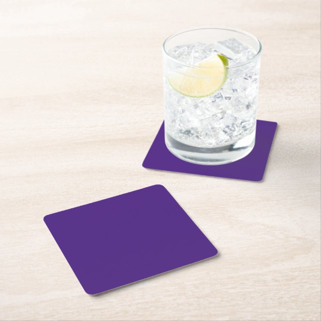 Monster Purple Square Paper Coaster (Insitu)