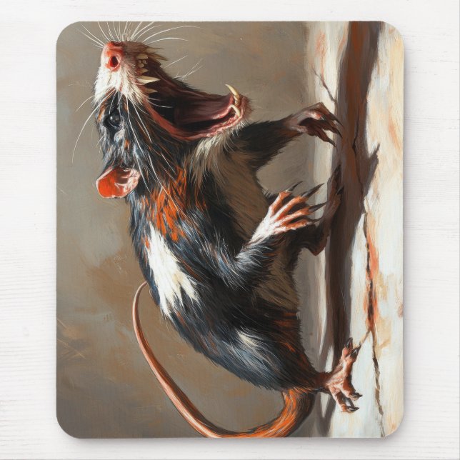 Monster rat creature mouse pad (Front)