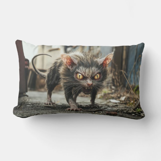 Monster rat  lumbar pillow (Front)