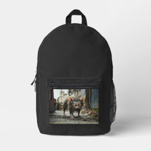 Monster rat  printed backpack