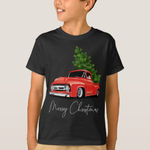 Monster Red Truck Christmas Tree Xmas T-Shirt