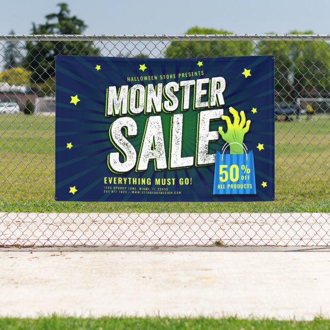Monster Sale Halloween Retail Advertisement Banner (Insitu)