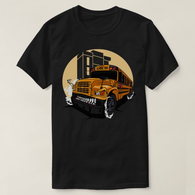MONSTER SCHOOL BUS T-Shirt (Design Front)