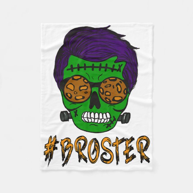 Monster Skull Broster Brother Halloween Matching F Fleece Blanket (Front)