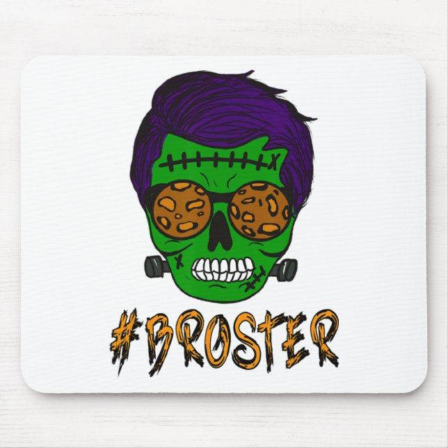 Monster Skull Broster Brother Halloween Matching F Mouse Pad (Front)
