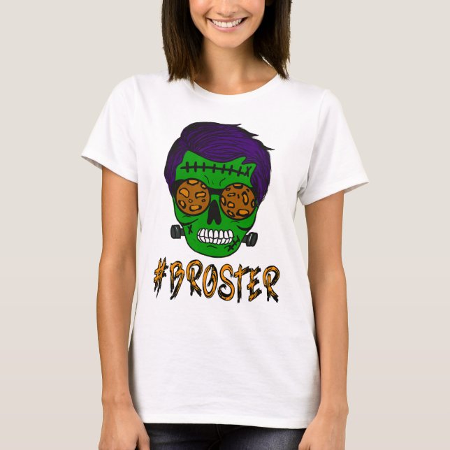 Monster Skull Broster Brother Halloween Matching F T-Shirt (Front)