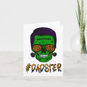 Monster Skull Dadster Dad Life Halloween Matching  Card