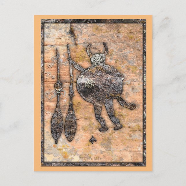 Monster Slayer Petroglyph - Galisteo, New Mexico Postcard (Front)