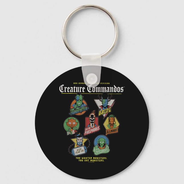 Monster Squad Badges Design Keychain (Front)