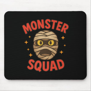 Monster Squad Mummy Face Simple Easy Halloween Cos Mouse Pad