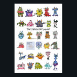 Monster Squad- Upload your photo Poster<br><div class="desc">Become part of the Monster Squad... Join the gang of these cute cartoon Monstars (They think they're famous)... and now you are too. 29 funny monsters and you made number 30. Simply upload your photo to replace the square titled "your picture HERE" (picture template holding space is square, & your...</div>